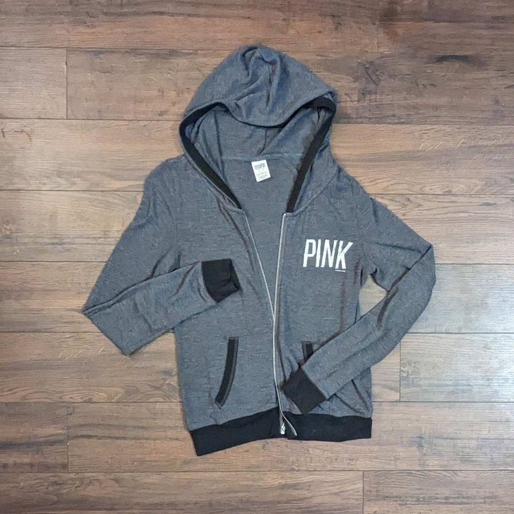 Victoria's Secret PINK Full Zip Sweatshirt ONLY Medium - Vintage